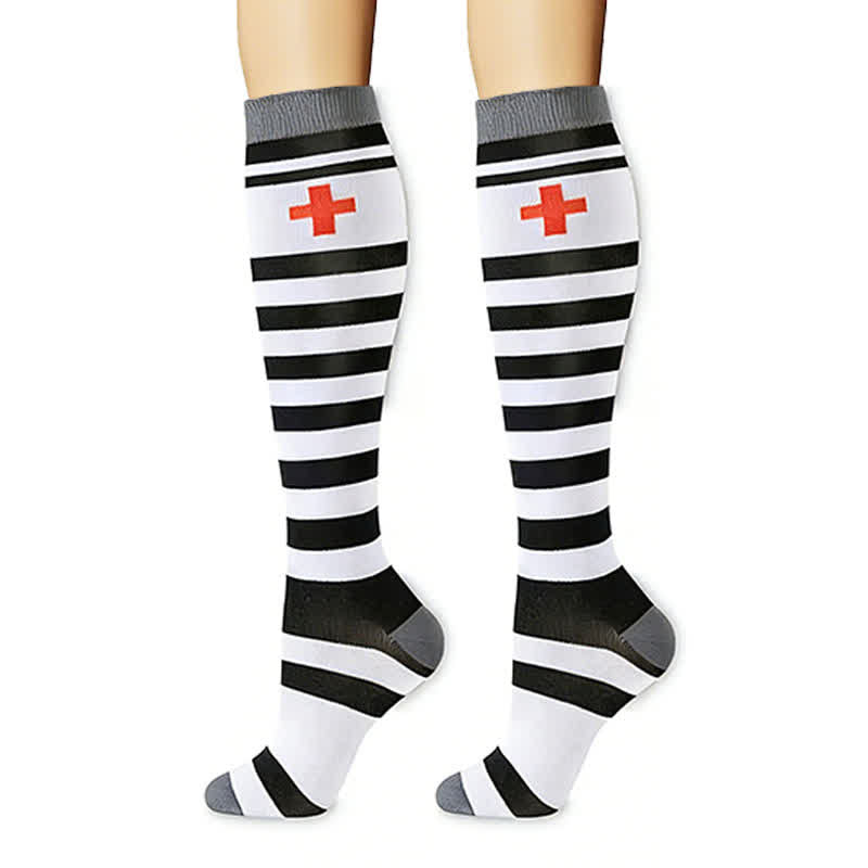 Healthcare Icon Mixed Pattern Compression Socks(6 Pairs) - image 3