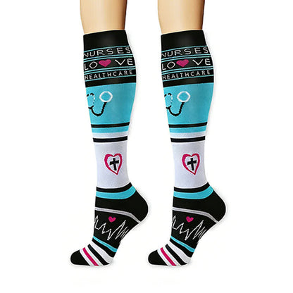 Healthcare Icon Mixed Pattern Compression Socks(6 Pairs) - image 6