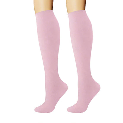 Pastel Solid Minimal Style Compression Socks(6 Pairs) - image 4