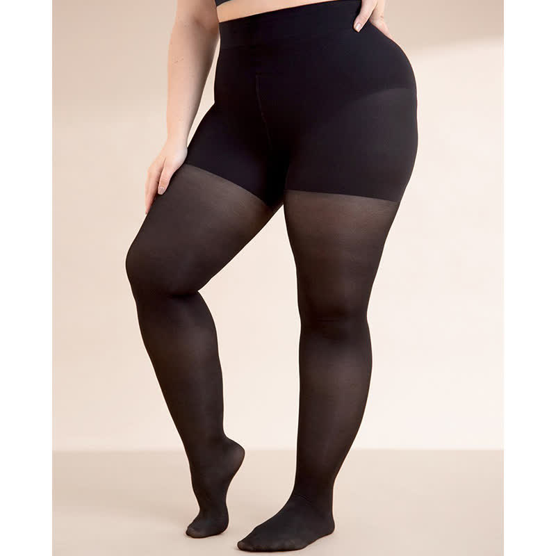 40D Women Tear-proof Plus Size Shaping Tights(3 Pairs) - image 2