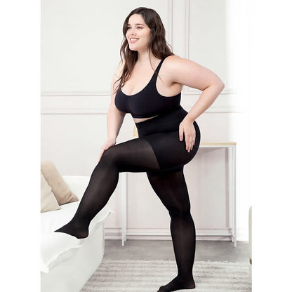 40D Women Tear-proof Plus Size Shaping Tights(3 Pairs) - image 4