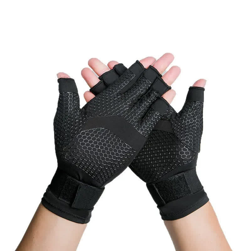 Strappy Style Compression Gloves - Black - L - image 0