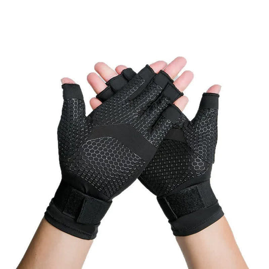 Strappy Style Compression Gloves - Black - L - image 0