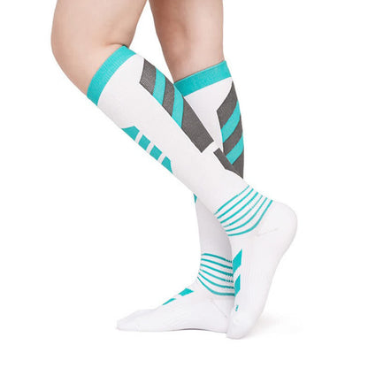 Colorful Breathable Compression Socks - Blue - S/M - image 2
