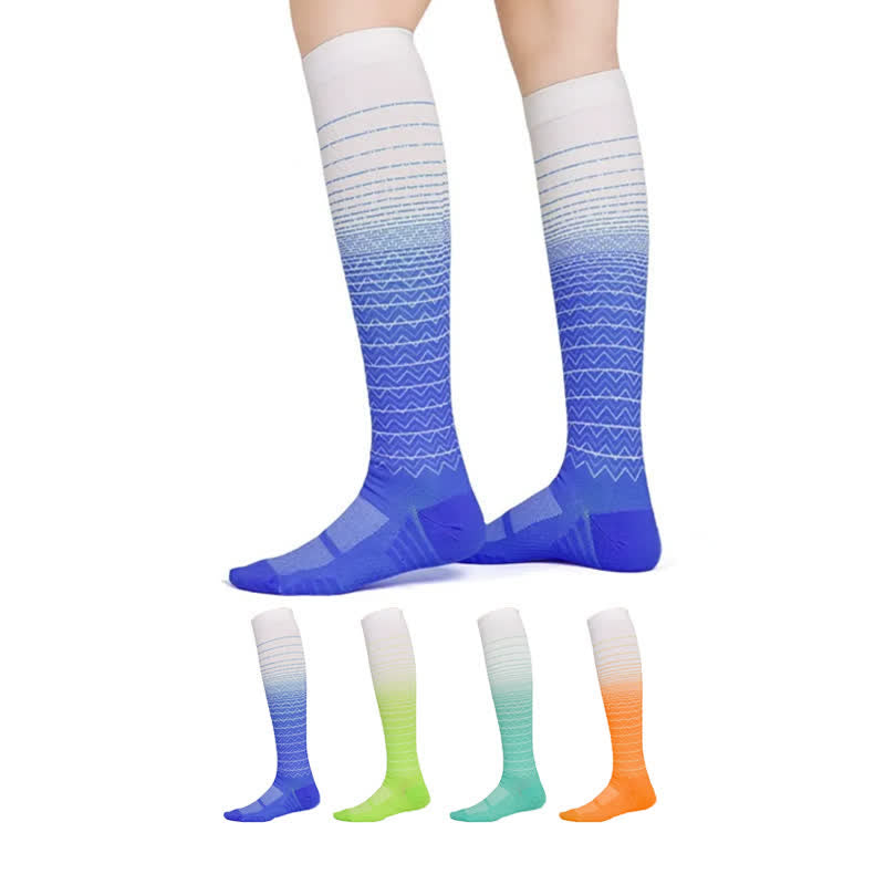 Gradient Wave Compression Socks - image 0
