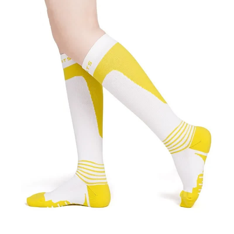 Gradient Striped Compression Socks - Yellow - EU36-42(US3-8.5) - image 3