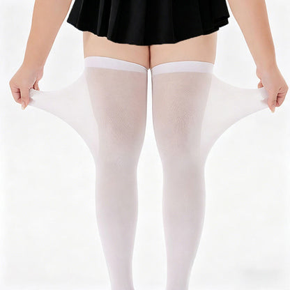 Solid Color Shaping Thigh High Socks(2 Pairs) - image 6