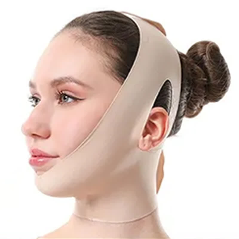Skin Tone Elastic Extended Physical Firming Face Wrap - Nude - One Size - image 0