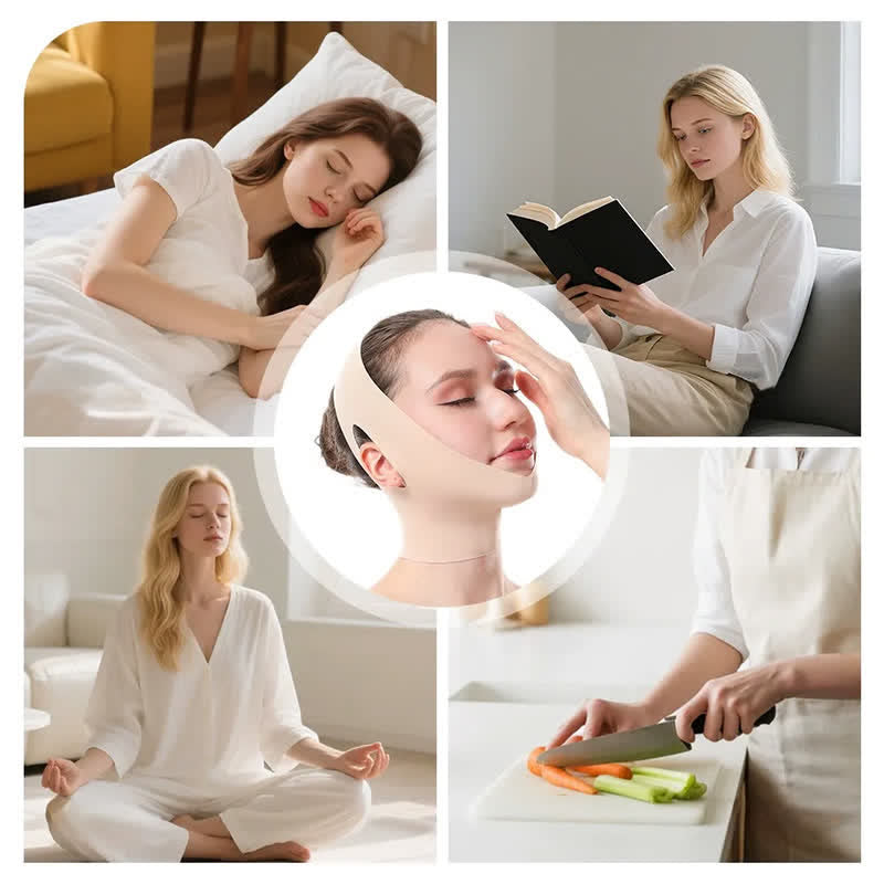 Skin Tone Elastic Extended Physical Firming Face Wrap - image 6