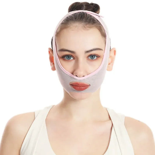 ComfortFit Elastic V Contour Masseter muscle Face Wrap - Pink - One Size - image 0