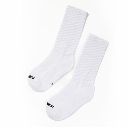 Plus Size Bamboo Solid Color Knee High Socks(3 Pairs) - White - EU40-44(US7-10) - image 9