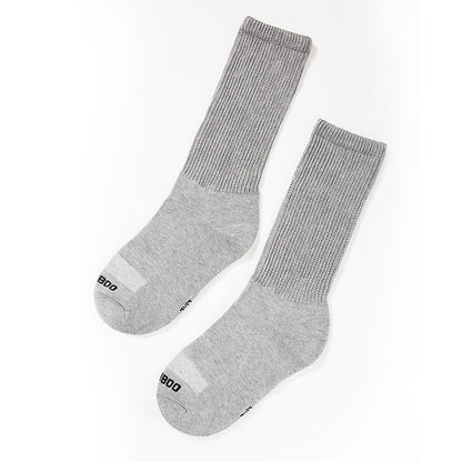 Plus Size Bamboo Solid Color Knee High Socks(3 Pairs) - Grey - EU40-44(US7-10) - image 10
