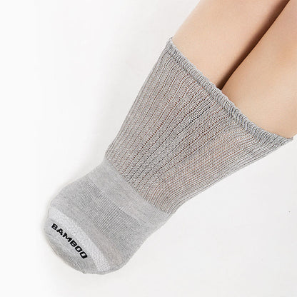 Plus Size Bamboo Solid Color Knee High Socks(3 Pairs) - image 6