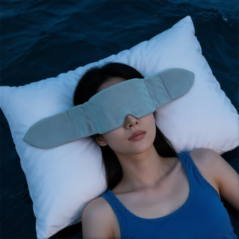 Weighted Cooling Sleep Mask - Blue - One Size - image 0