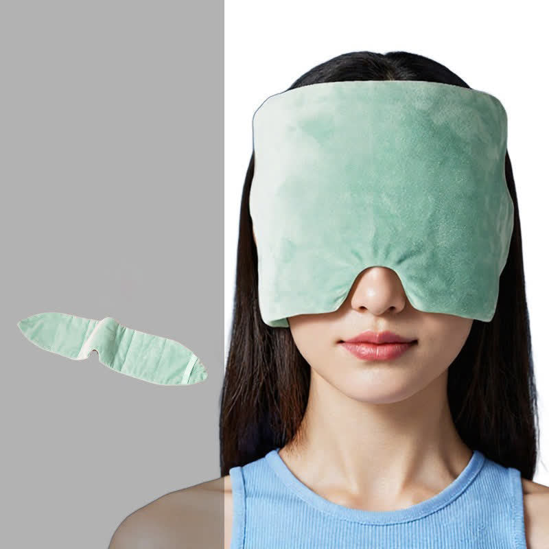 Adjustable Weighted Plush Sleep Mask - Green - One Size - image 0