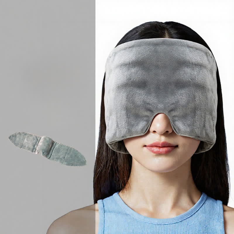 Adjustable Weighted Plush Sleep Mask - Grey - One Size - image 1