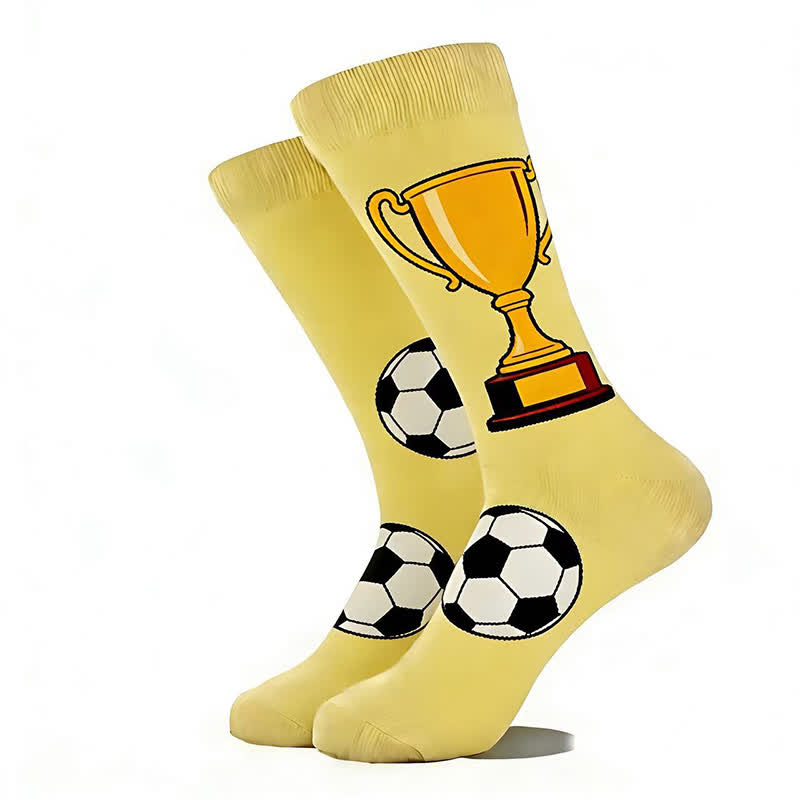 Trendy Soccer Pattern Quarter Socks (5 Pairs) - image 7