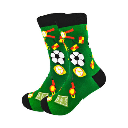 Funny Soccer Graphic Quarter Socks(2 Pairs) - image 1