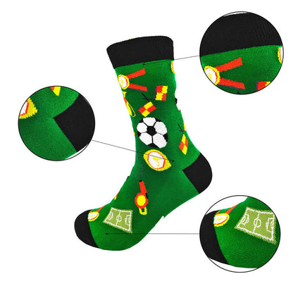 Funny Soccer Graphic Quarter Socks(2 Pairs) - image 2