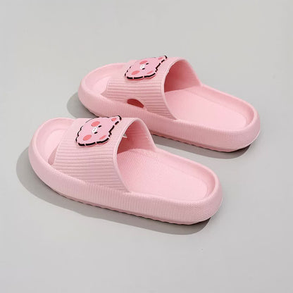 Pink Pig Charm Cloud Cushion Slippers - image 1