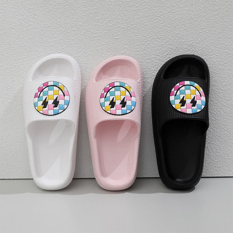 Rainbow Smiley Thick Sole Slide Slippers - image 3