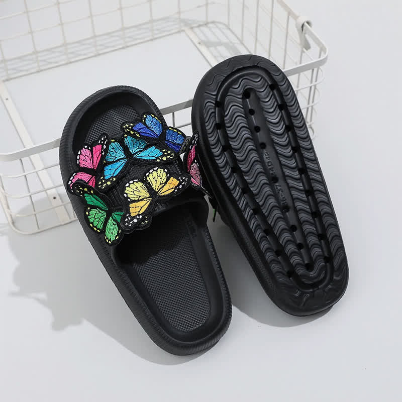 Colorful Butterfly Cloud Platform Slide Slippers - image 3