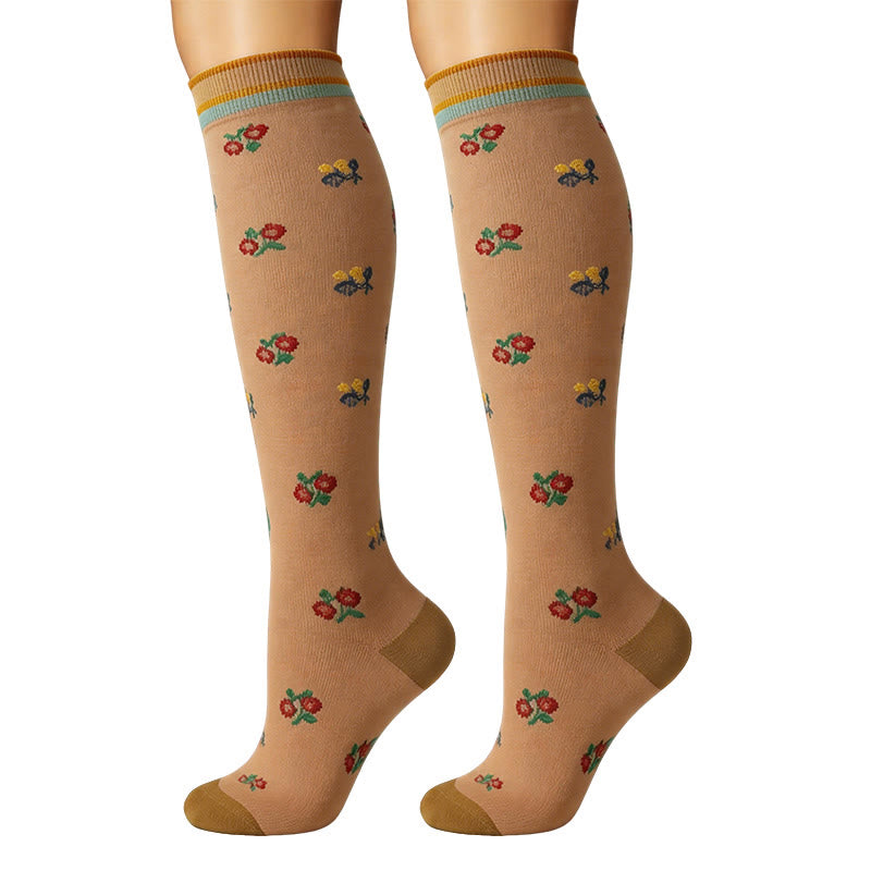 small flower Compression Socks(6 Pairs) - image 3