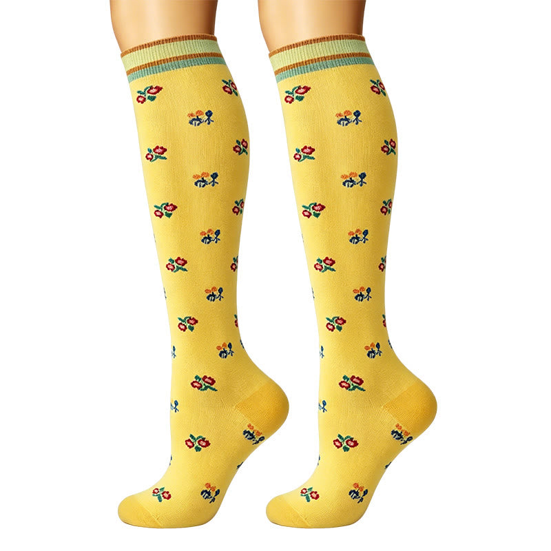 small flower Compression Socks(6 Pairs) - image 5