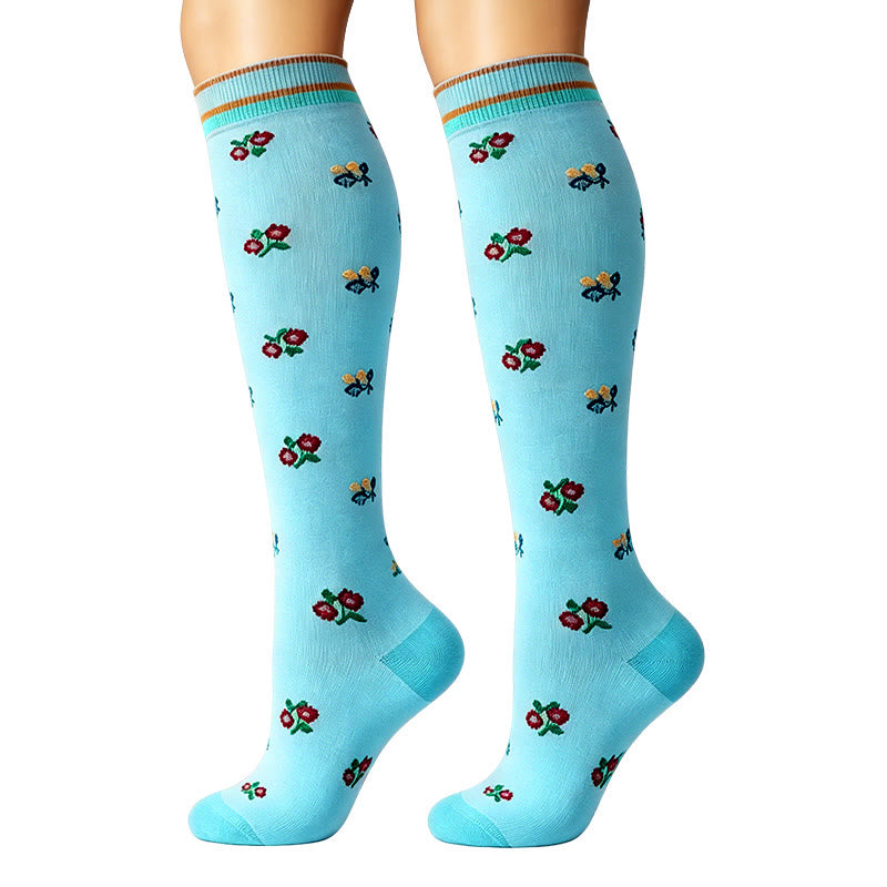 small flower Compression Socks(6 Pairs) - image 6