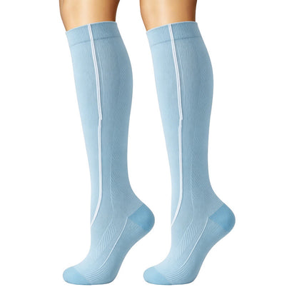 Ribbed Pastel Compression Socks(6 Pairs) - image 3