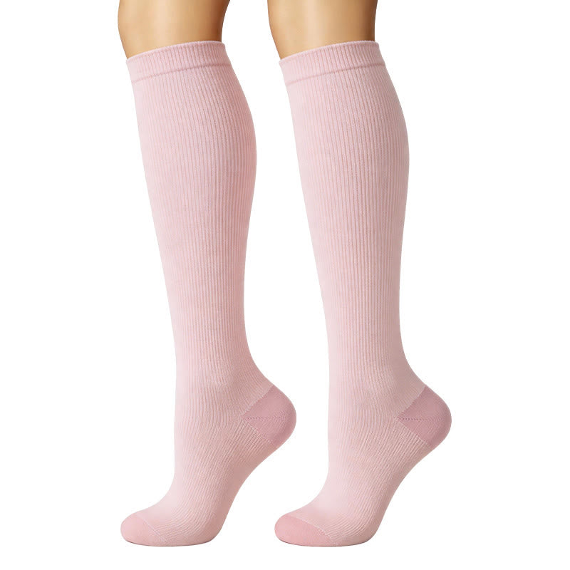 Pastel Colorblock Compression Socks(6 Pairs) - image 4