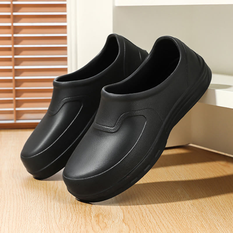 Plus Size Waterproof Slip On Work Shoes - Black - EU44–45(US10–11) - image 8