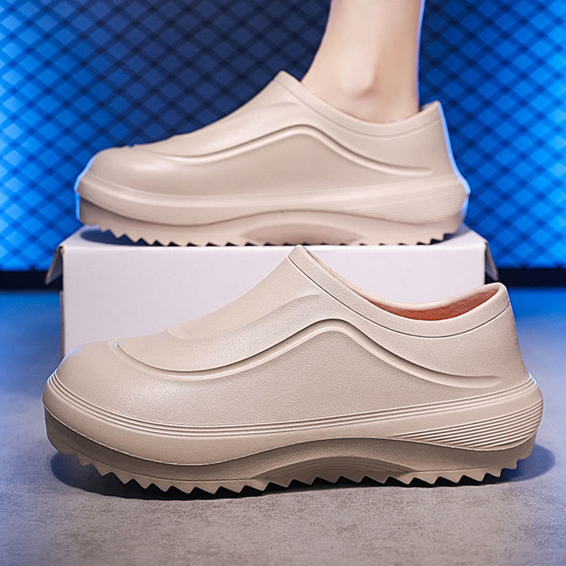 Plus Size Waterproof Work Shoes - Khaki - EU45-46(US11-12) - image 5