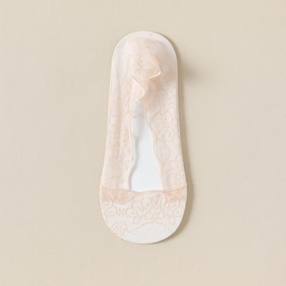 Elegant Lace No Show Socks (5 Pairs) - Pink - EU39-44(US6.5-9.5) - image 3