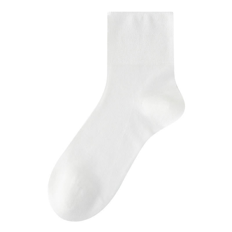 Silk Sheer Quarter Socks (3 Pairs) - White - EU40-45(US7-10) - image 1