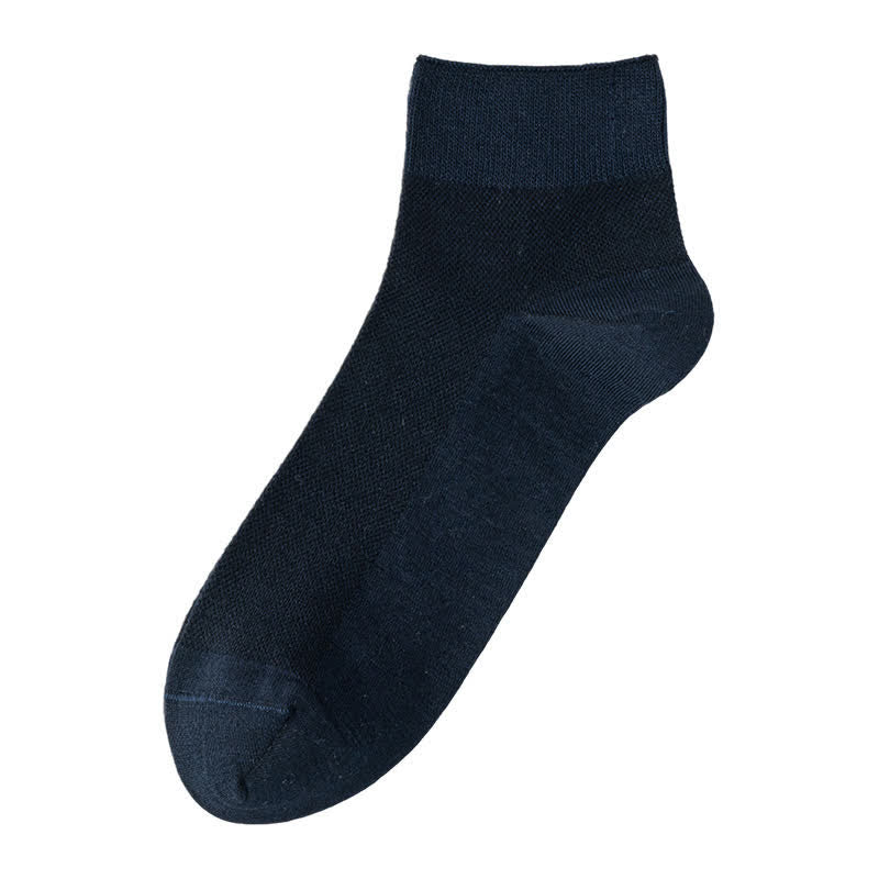 Breathable Cotton Quater Socks(3 Pairs) - Royal Blue - EU39-44(US6.5-9.5) - image 6
