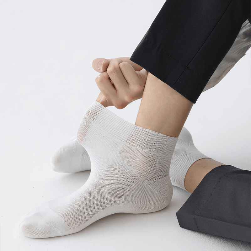Breathable Cotton Quater Socks(3 Pairs) - Royal Blue+Army Green+Black - EU39-44(US6.5-9.5) - image 0