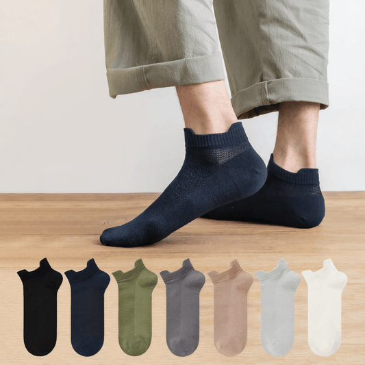 Breathable Cotton Quarter Socks (3 Pairs) - DarkGrey+ArmyGreen+Black - EU40-45 (US7-12) - image 0