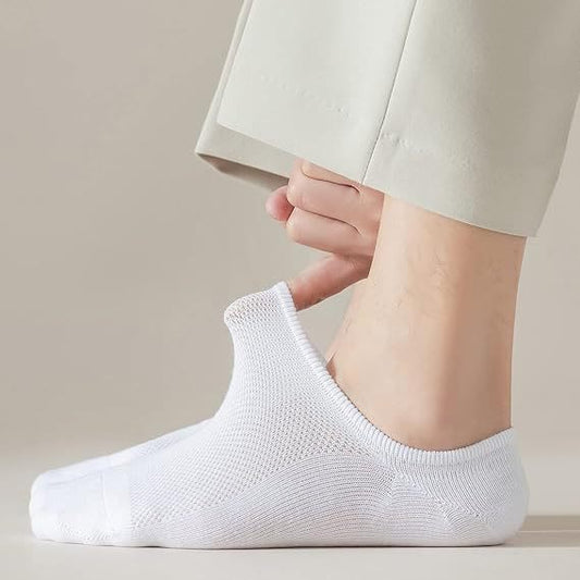 Breathable Ankle Socks(4 Pairs) - White - EU36-41(US2.5-7.5) - image 0