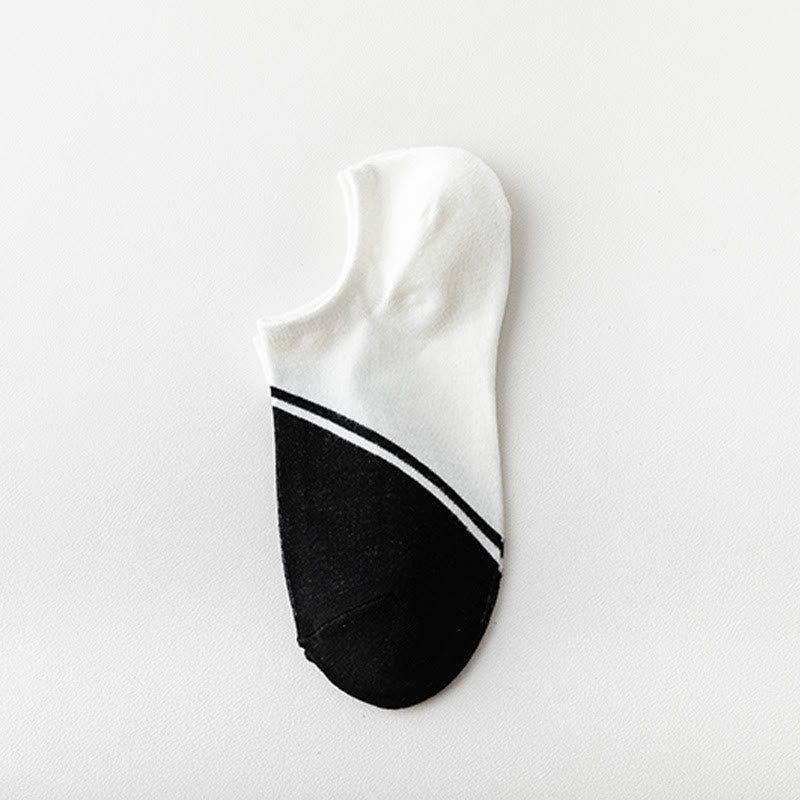 Bamboo Colorblock No Show Socks(5 Pairs) - A - EU39-44(US5-10) - image 1