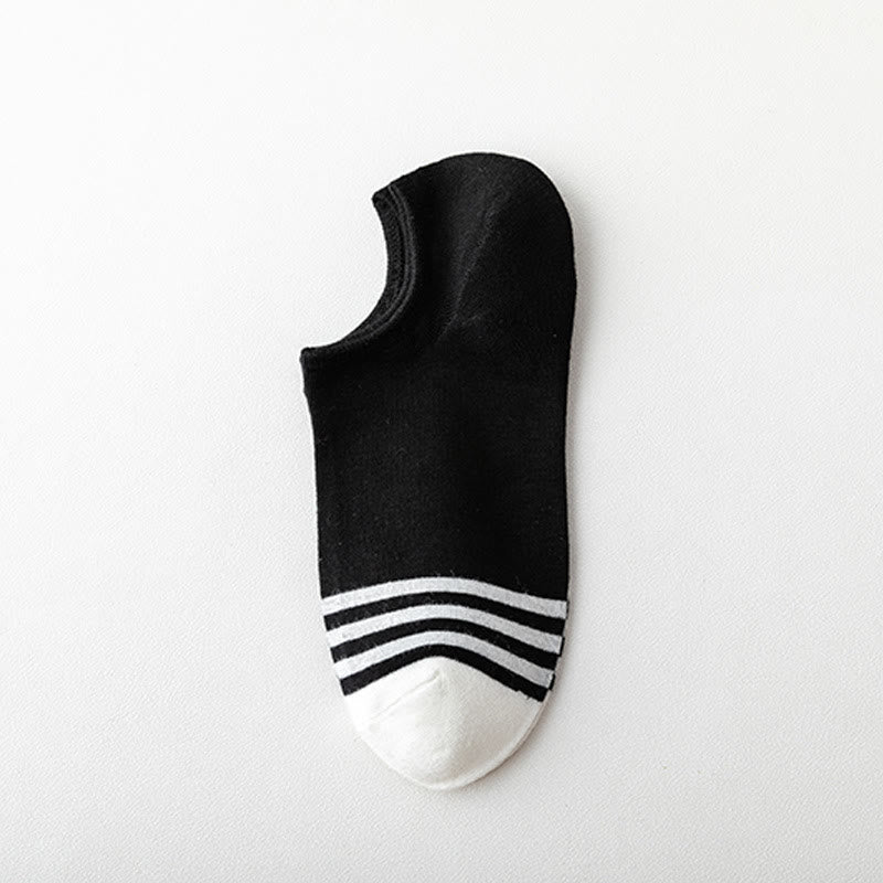 Bamboo Colorblock No Show Socks(5 Pairs) - B - EU39-44(US5-10) - image 2
