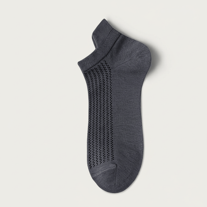 Bamboo Mesh No Show Socks(5 Pairs) - Grey - EU39-44(US5-10) - image 4