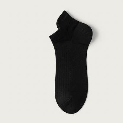 Bamboo Mesh No Show Socks(5 Pairs) - Black - EU39-44(US5-10) - image 2