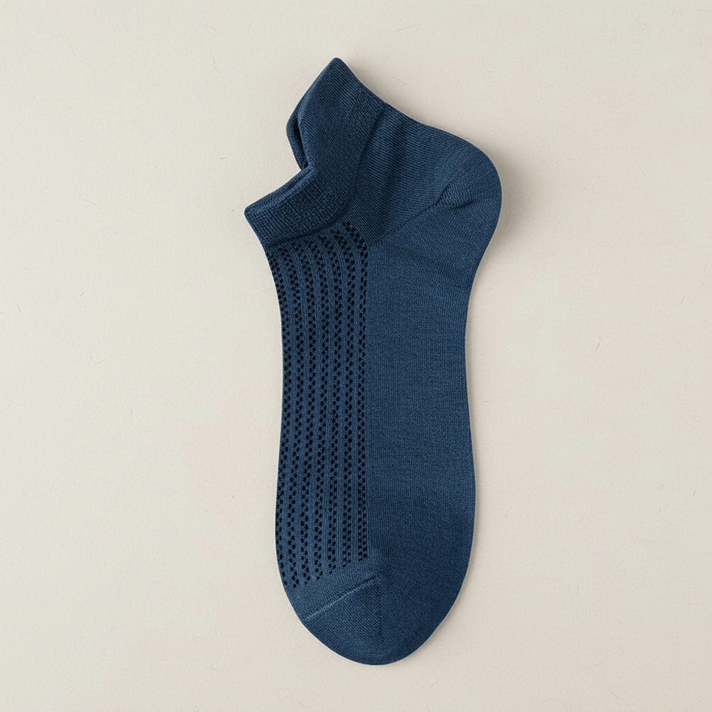 Bamboo Mesh No Show Socks(5 Pairs) - Navy Blue - EU39-44(US5-10) - image 6