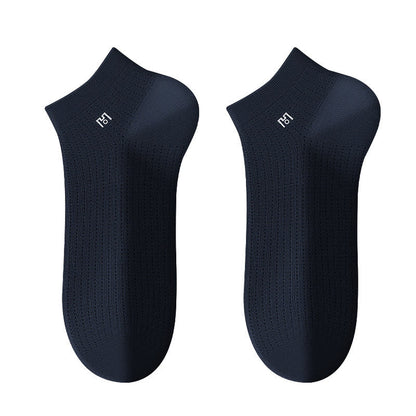 Breathable Ankle Socks(5 Pairs) - Navy Blue - EU39-44(US5-10) - image 2