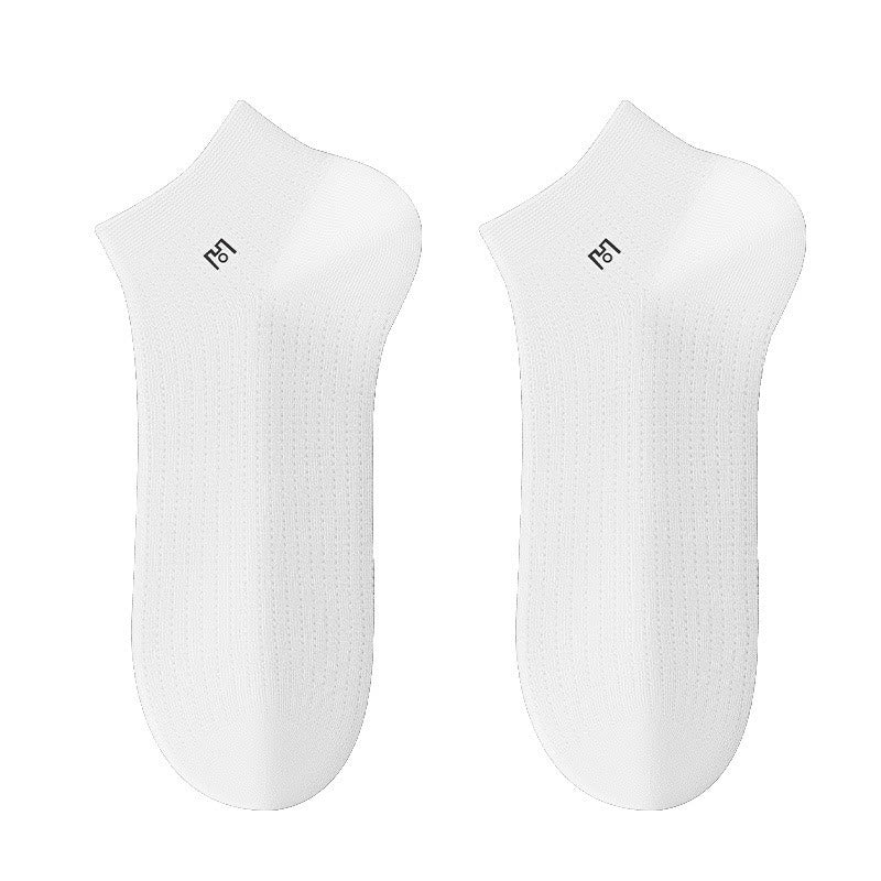 Breathable Ankle Socks(5 Pairs) - White - EU39-44(US5-10) - image 1