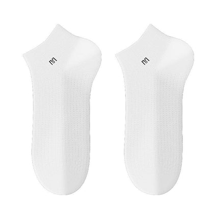 Breathable Ankle Socks(5 Pairs) - White - EU39-44(US5-10) - image 1