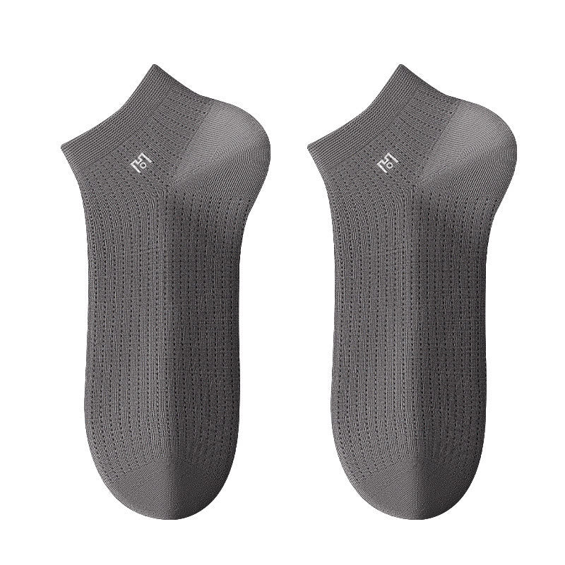 Breathable Ankle Socks(5 Pairs) - Gray - EU39-44(US5-10) - image 5
