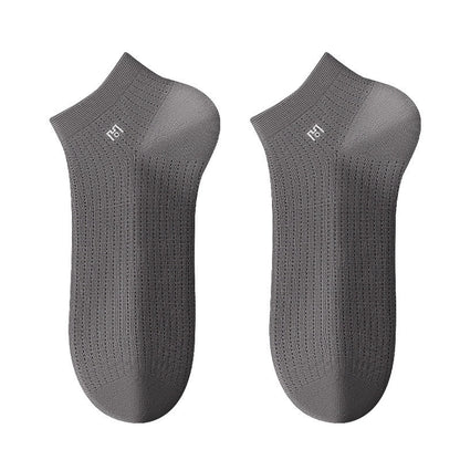 Breathable Ankle Socks(5 Pairs) - Gray - EU39-44(US5-10) - image 5