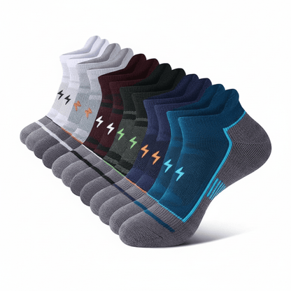 Colorblock Cushioned Ankle Socks(6 Pairs) - Multicolor - EU36-43(US2.5-9.5) - image 1